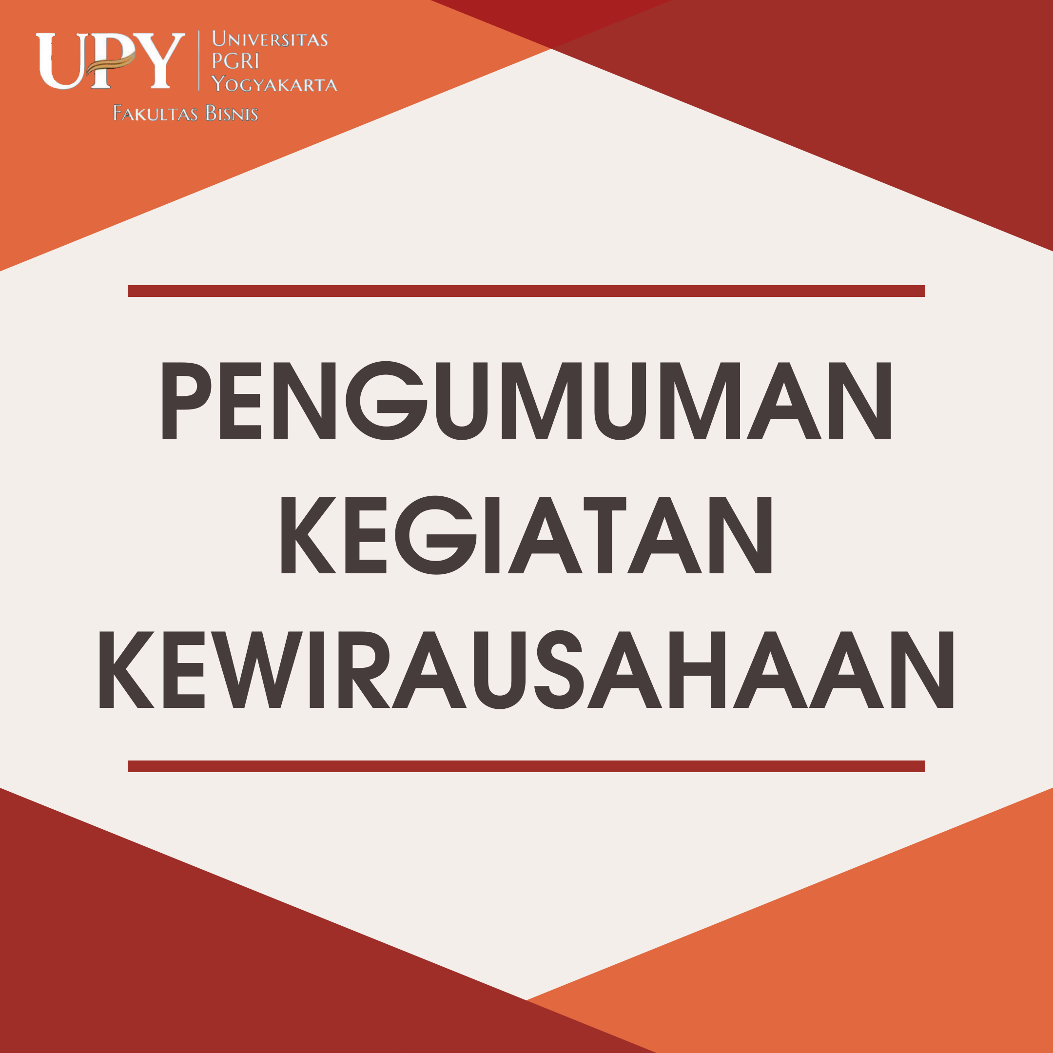 pengumuman kegiatan kewirausahaan